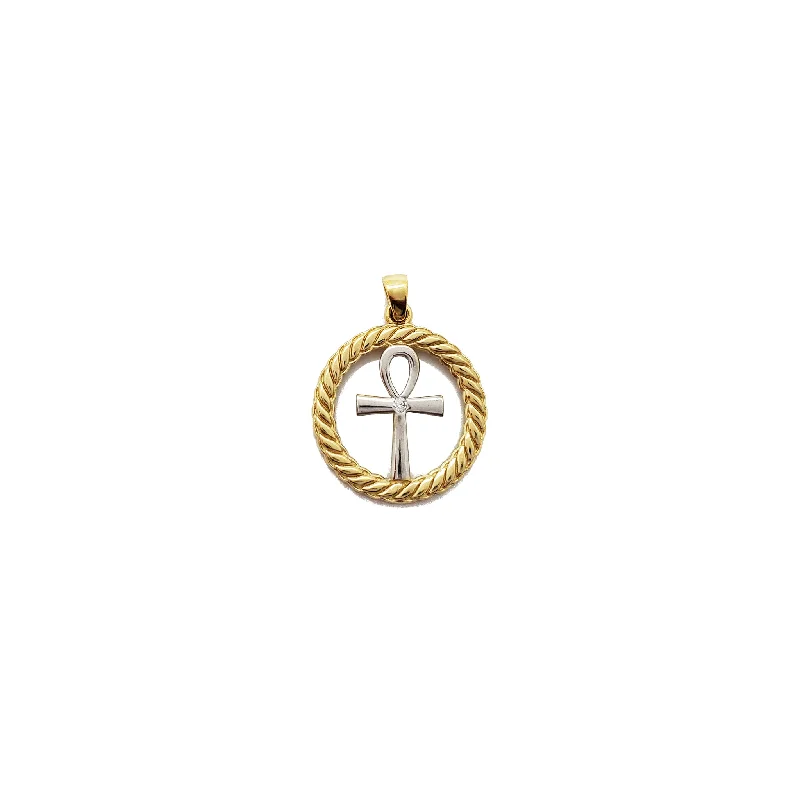 Amethyst pendants for a pop of purple color​ Rope Frame Ankh Pendant (14K)