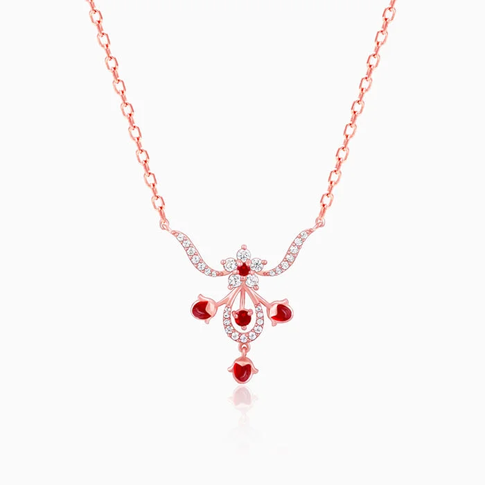 Nature - Inspired Pendant Necklaces with Leaf or Flower DesignsRose Gold Grow in Love Necklace