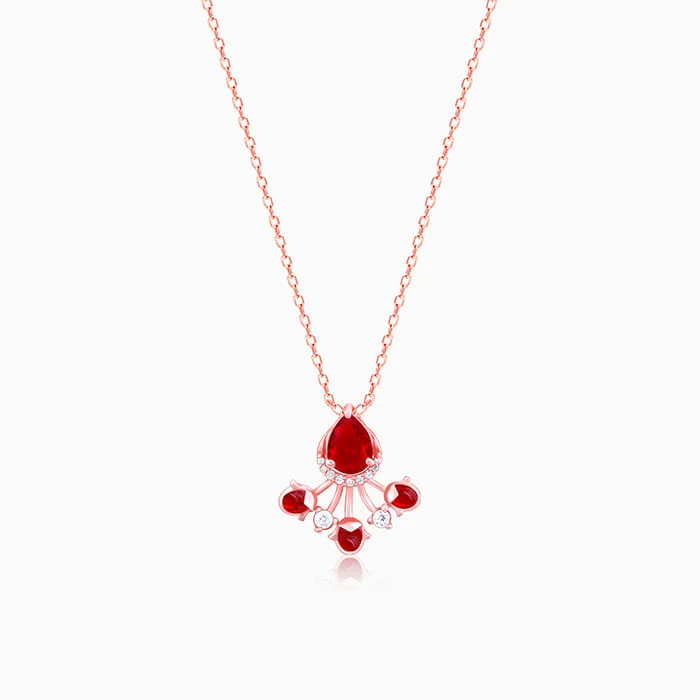 Zodiac Sign Pendant Necklaces for Astrology EnthusiastsRose Gold Liberty of Love Pendant with Link Chain