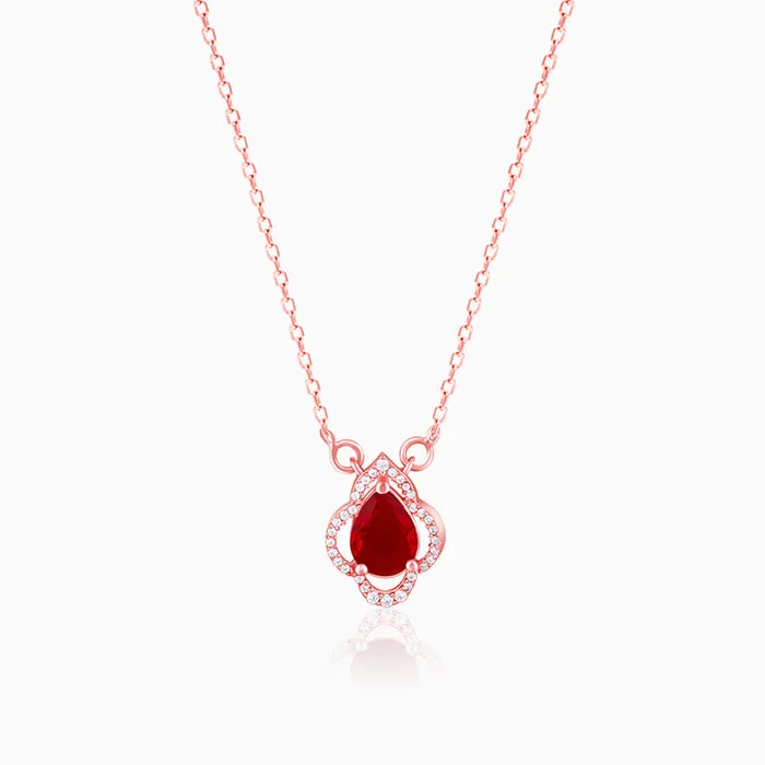 Crystal - Embellished Pendant Necklaces for a Glamorous LookRose Gold Love Confession Necklace