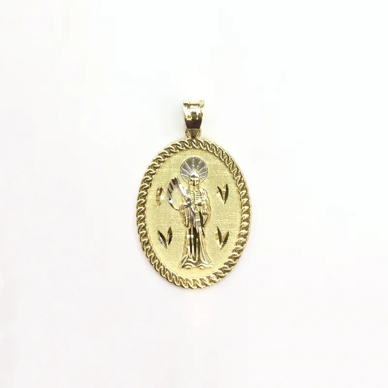 Pearl pendants, classic and elegant for any occasion​ Santa Muerte Oval Medallion Pendant (14K)