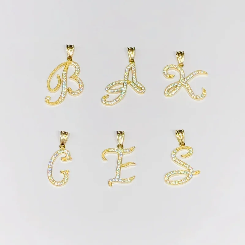 Coffee - cup pendants for coffee addicts​ Script Letters CZ Pendant (14K)
