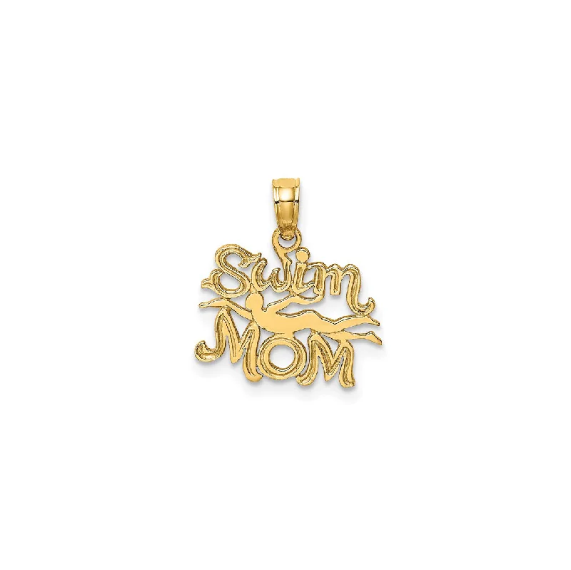 Initial Letter Pendants for a Personalized TouchSwim Mom Pendant (14K)