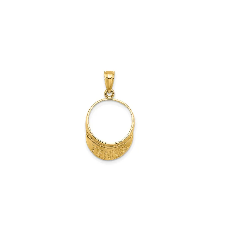 Religious Pendants with Cross or Star of David DesignsTennis Hat Pendant (14K)