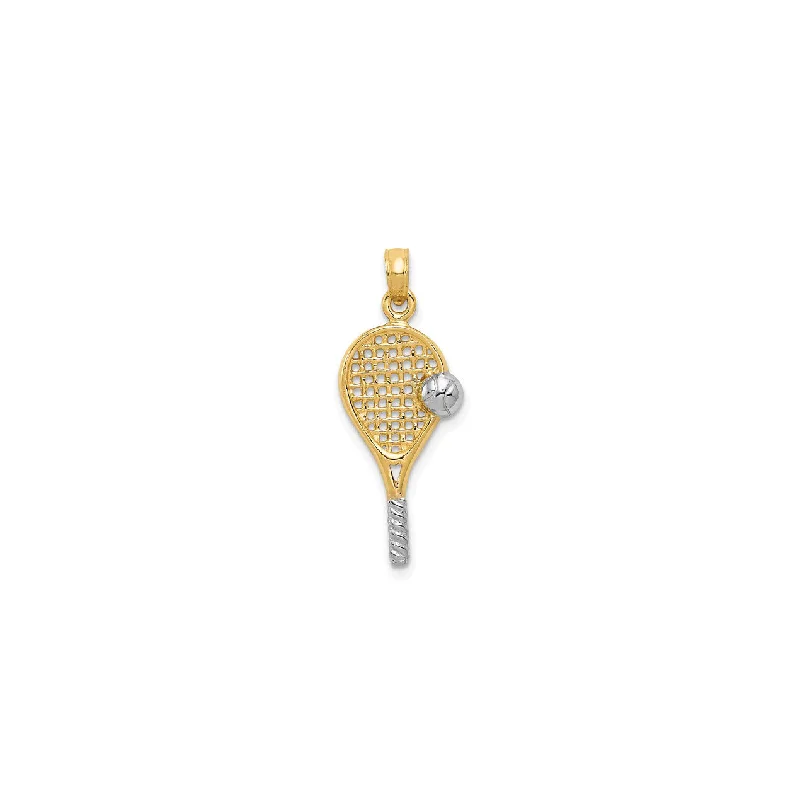 Animal - Shaped Pendants in Sterling SilverTennis Racquet and Ball Pendant (14K) Animal - Shaped Pendants in Sterling SilverTennis Racquet and Ball Pendant (14K)