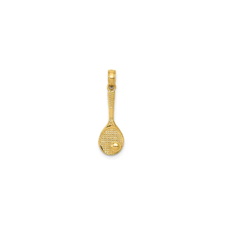 Gemstone - Encrusted Pendants with a Sparkling CenterpieceTennis Racquet and Ball Pendant (14K) Gemstone - Encrusted Pendants with a Sparkling CenterpieceTennis Racquet and Ball Pendant (14K)