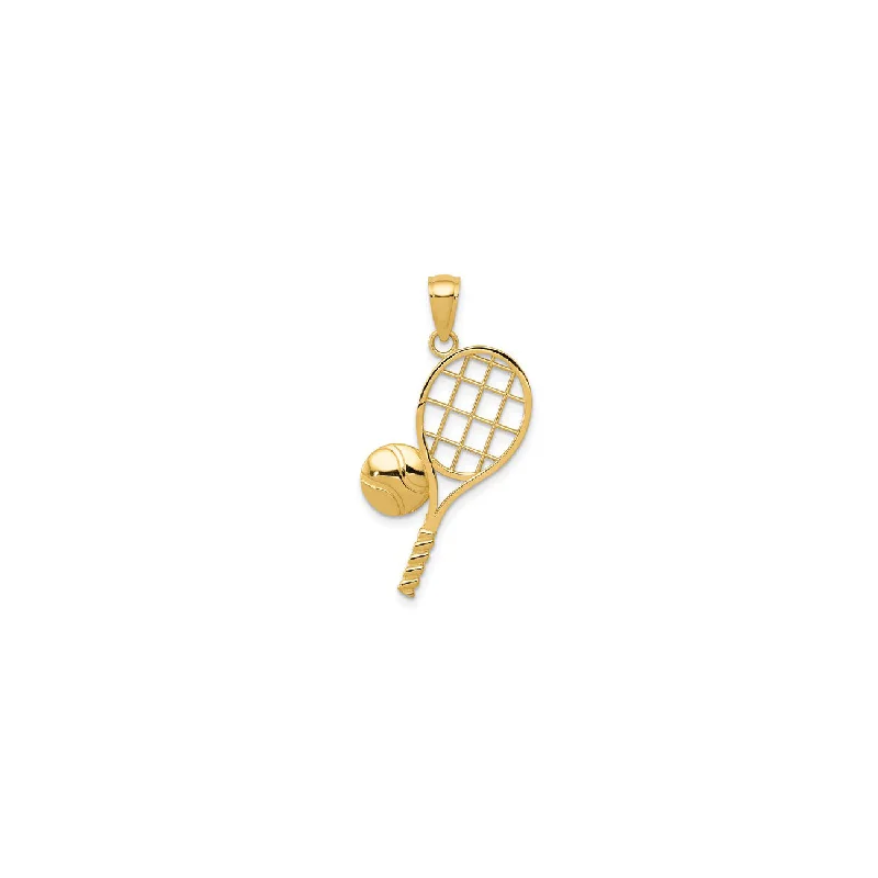 Religious Pendants with Cross or Star of David DesignsTennis Racquet Pendant (14K) Religious Pendants with Cross or Star of David DesignsTennis Racquet Pendant (14K)
