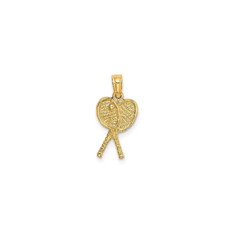 Religious Pendants with Cross or Star of David DesignsTennis Racquets Pendant (14K) Religious Pendants with Cross or Star of David DesignsTennis Racquets Pendant (14K)