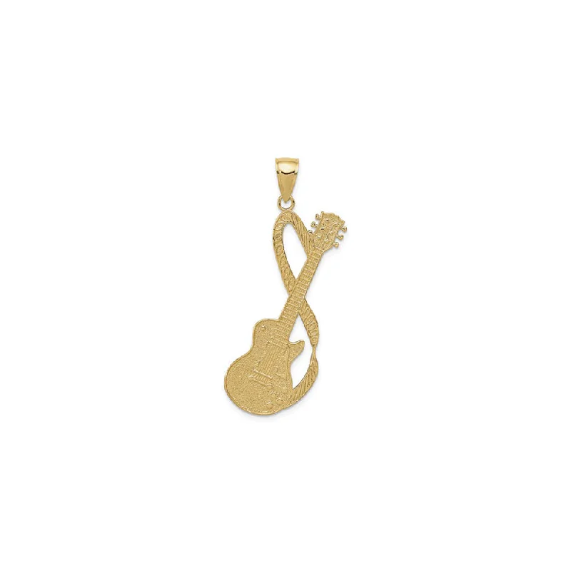 Gemstone - Encrusted Pendants with a Sparkling CenterpieceTextured Electric Guitar with Strap Pendant (14K) Gemstone - Encrusted Pendants with a Sparkling CenterpieceTextured Electric Guitar with Strap Pendant (14K)