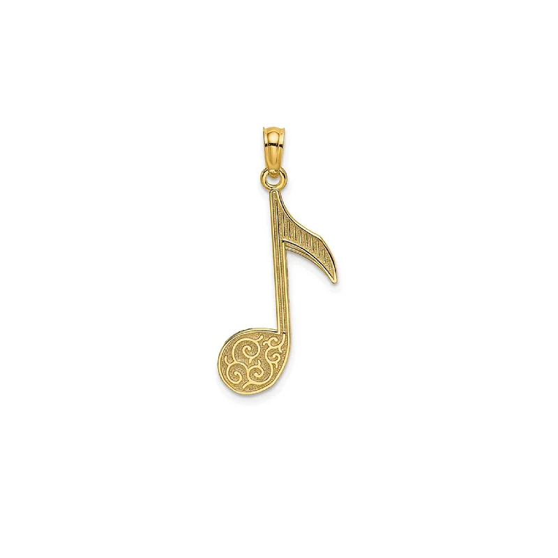 Animal - Shaped Pendants in Sterling SilverTextured Music Note Pendant (14K)
