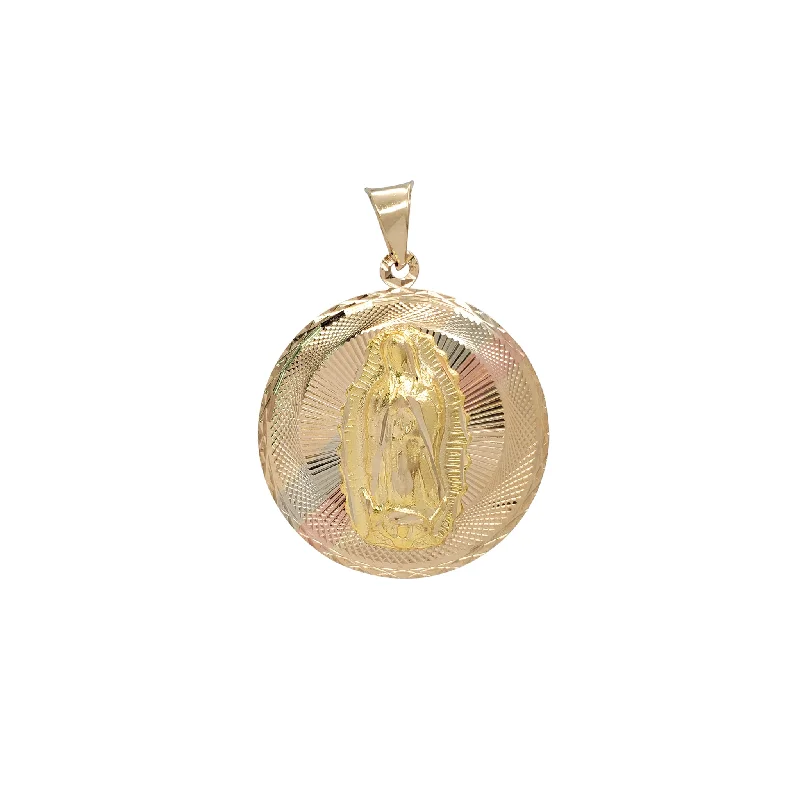 Animal - Shaped Pendants in Sterling SilverTricolor Regal Virgin Mary Round Pendant (14K) Animal - Shaped Pendants in Sterling SilverTricolor Regal Virgin Mary Round Pendant (14K)