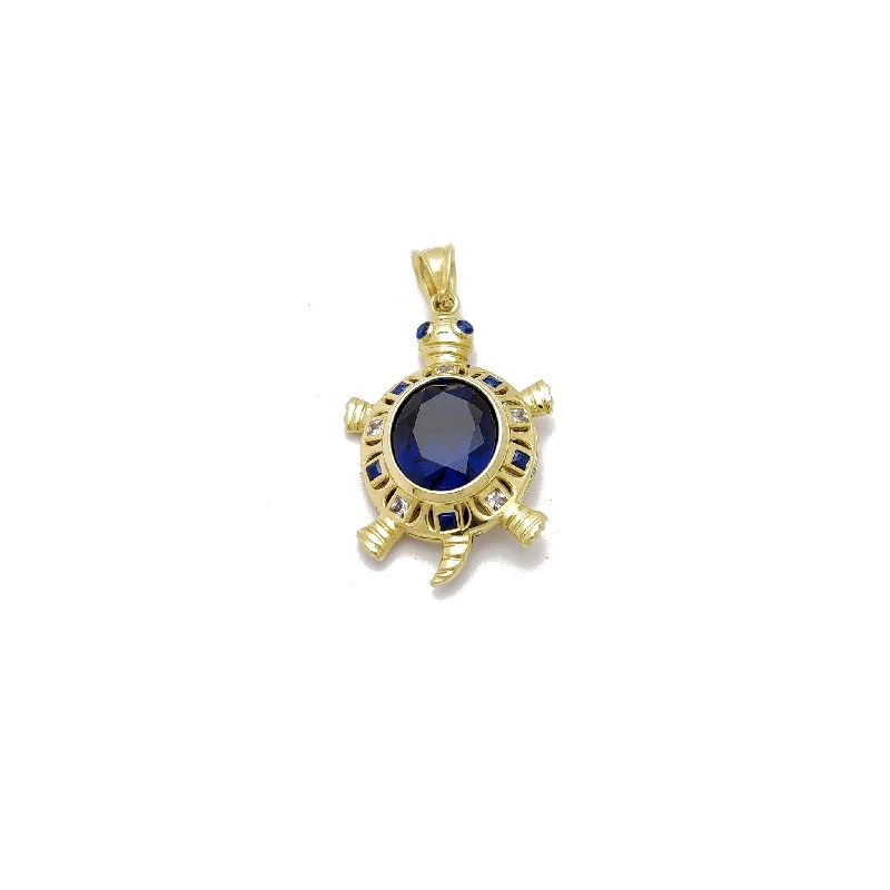 Pendant with a glow - in - the - dark element for nighttime visibility Turtle CZ Pendant (14K) Pendant with a glow - in - the - dark element for nighttime visibility Turtle CZ Pendant (14K)