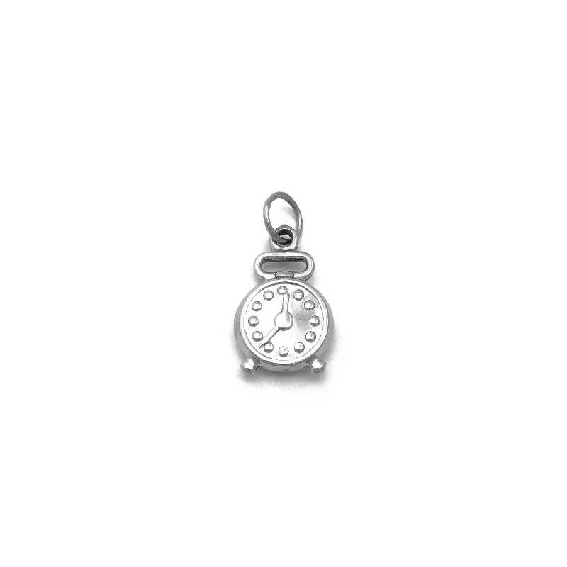 Leather - corded pendants with wooden beads for a bohemian style​ Twin Bell Alarm Clock Pendant (14K)