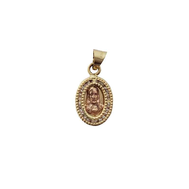 Pendant with a zodiac symbol for personalized astrology - themed jewelry Two-Tone Jesus Portrait Pendant (14K) Pendant with a zodiac symbol for personalized astrology - themed jewelry Two-Tone Jesus Portrait Pendant (14K)