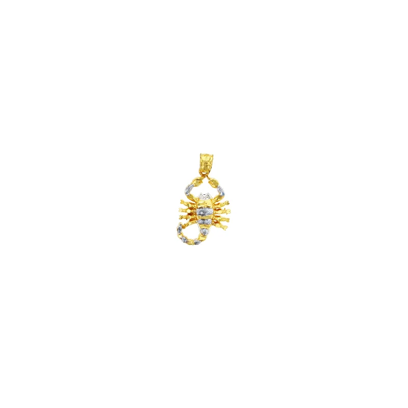 Gemstone - Encrusted Pendants with a Sparkling CenterpieceTwo Tone Scorpion Pendant (14K)