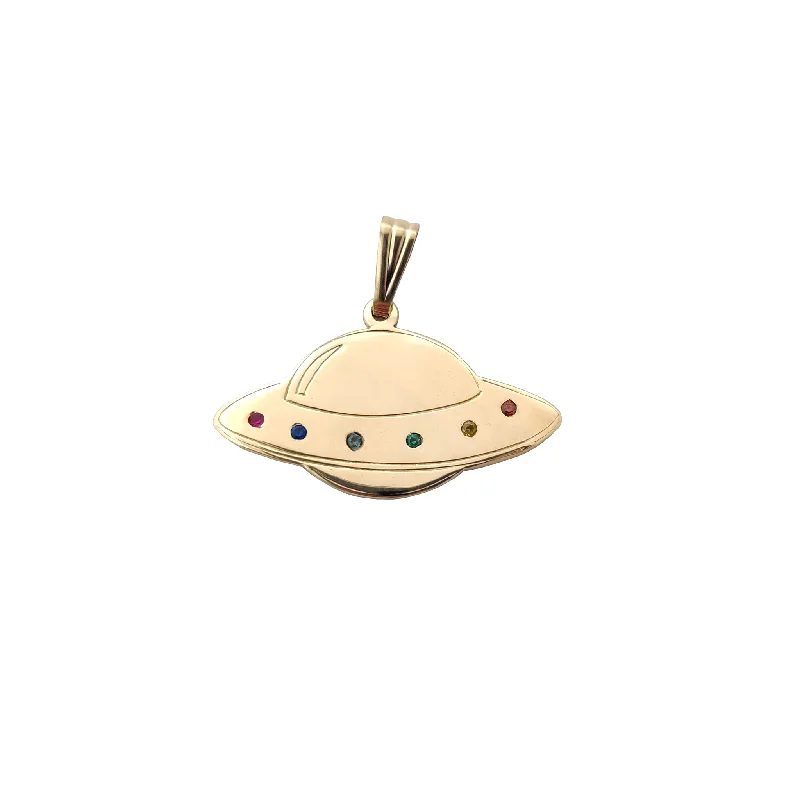 Opal pendants with their unique play of colors​ UFO Flying Saucer Pendant (14K)
