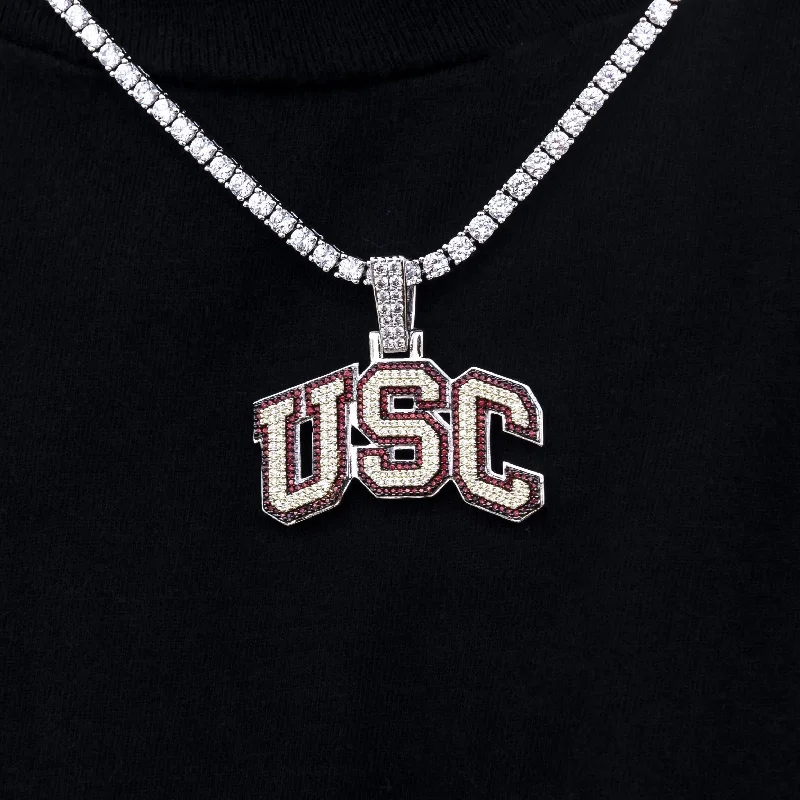 Heart - Shaped Pendant Necklaces with Birthstone InlaysUSC Trojans Logo Official NCAA Pendant