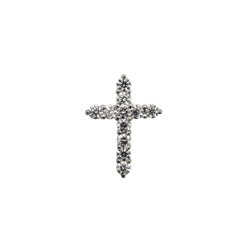 Sterling silver pendants with intricate filigree work VS Diamond Cross Invisible Bail (14K) Sterling silver pendants with intricate filigree work VS Diamond Cross Invisible Bail (14K)