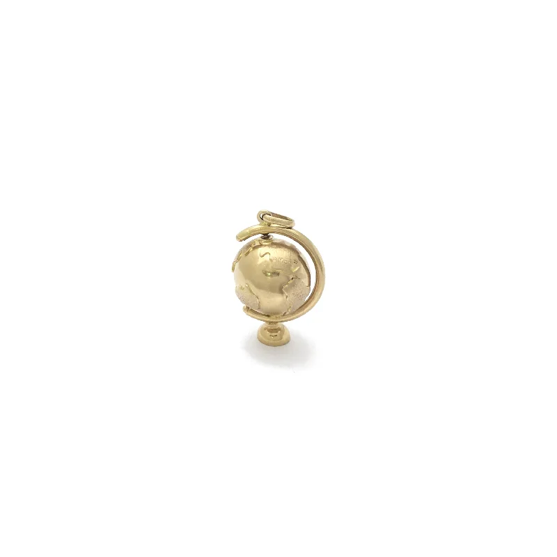 Titanium pendants known for their durability and lightweight nature​ World Globe Pendant (14K)