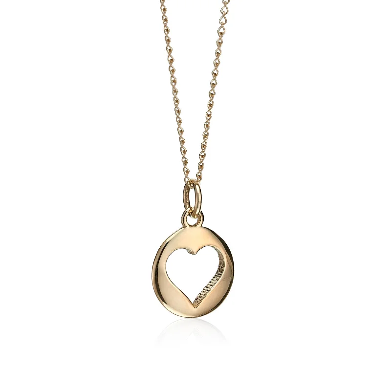 Pendant with a tassel for a bohemian and trendy style​ 14K Heart Token